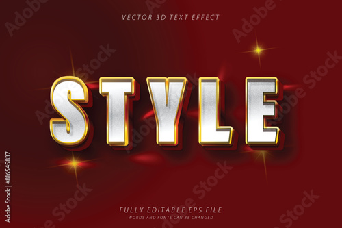 Style Editable text style effect vector