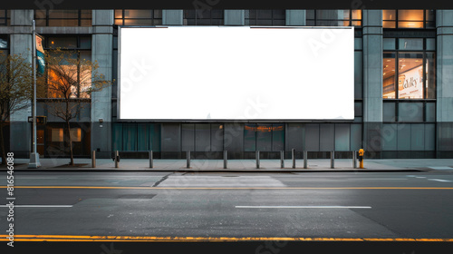 Blank billboard on the street
