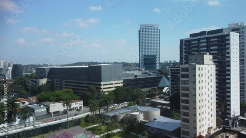 Aerial view of Shopping Eldorado and Avenida Reboucas in the western zone of Sao Paulo, Brazil photo