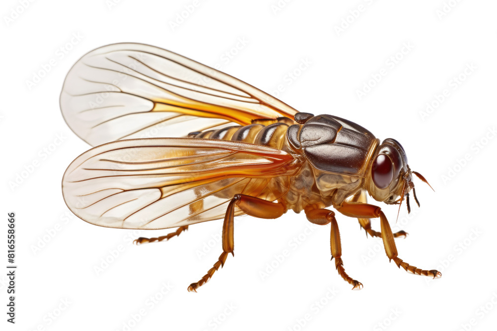 Dancing Elegance: A Flys Intricate Beauty on White or PNG Transparent Background. Dancing Elegance: A Flys Intricate Beauty on White or PNG Transparent Background.
