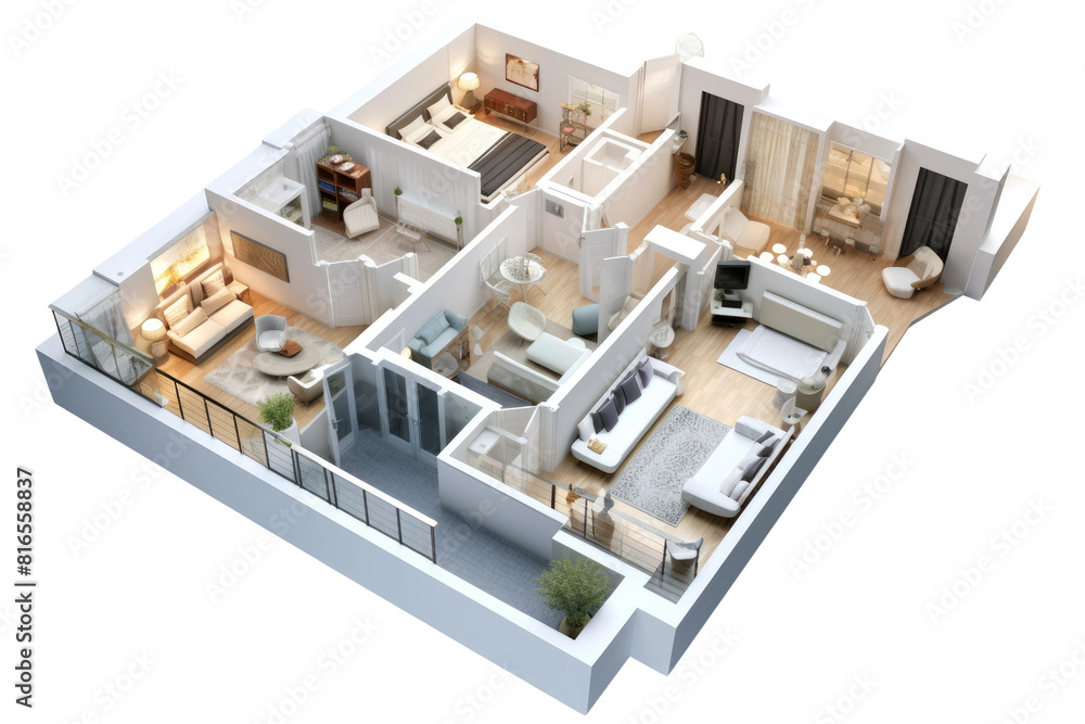 Symphonic Sanctuary: A Floor Plan of a Two Bedroom Apartment on White or PNG Transparent Background. Symphonic Sanctuary: A Floor Plan of a Two Bedroom Apartment on White or PNG Transparent Background.