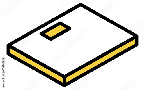 白物家電：デジタル体重計、アイソメトリックイラスト