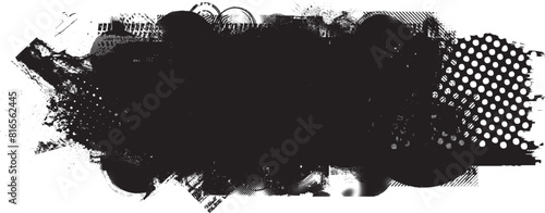 Glitch distorted grange shape . Noise grungy logo . Trendy defect error shapes . Glitched frame .Grunge textured . Distressed effect .Vector shapes