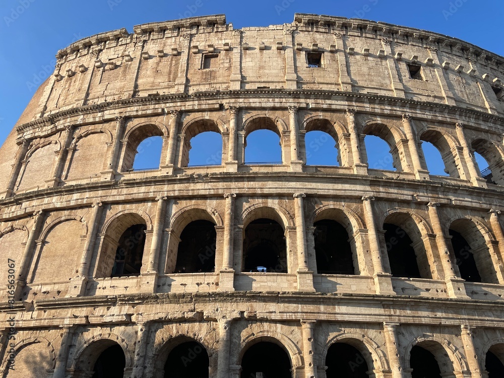Rome's Coliseum arches January 2024 