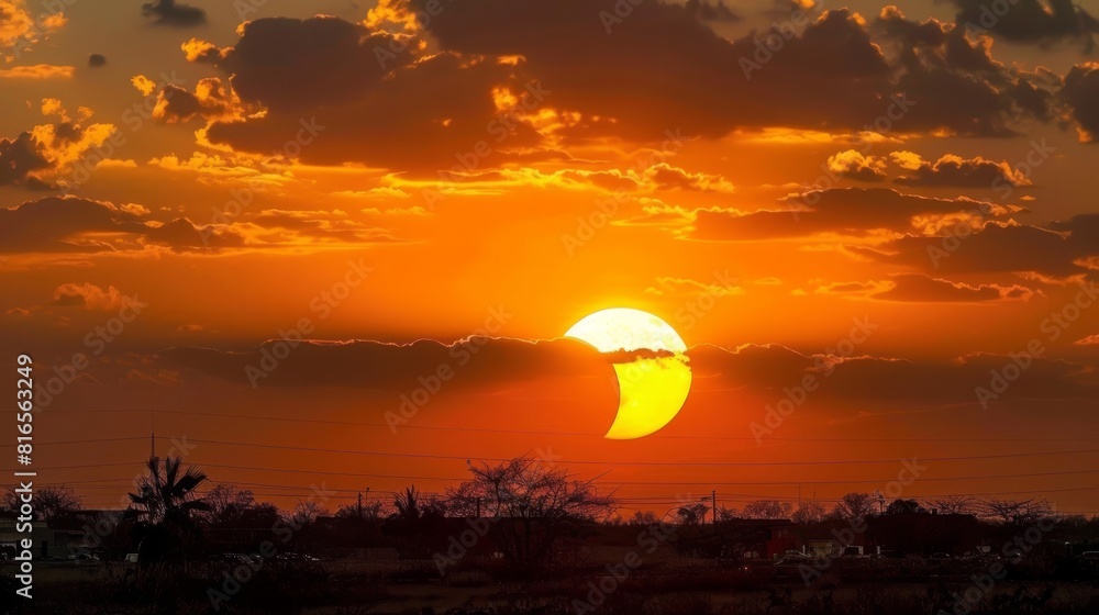 Fototapeta premium The Solar Eclipse Phenomenon