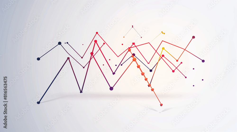 Obraz premium A graph icon with ascending lines, indicating statistical data or information analysis, Information icons