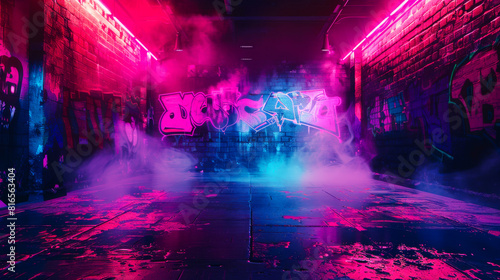 Hip Hop Dance Event Background with Powerful Colors
