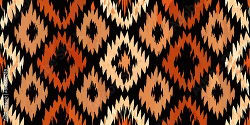 vector modern black brow navajo ikat dot geometric grunge seamless patterns close up Detail weaving thread set