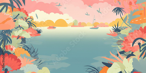 Wallpaper Mural a beautiful landscape of a tropical island Torontodigital.ca