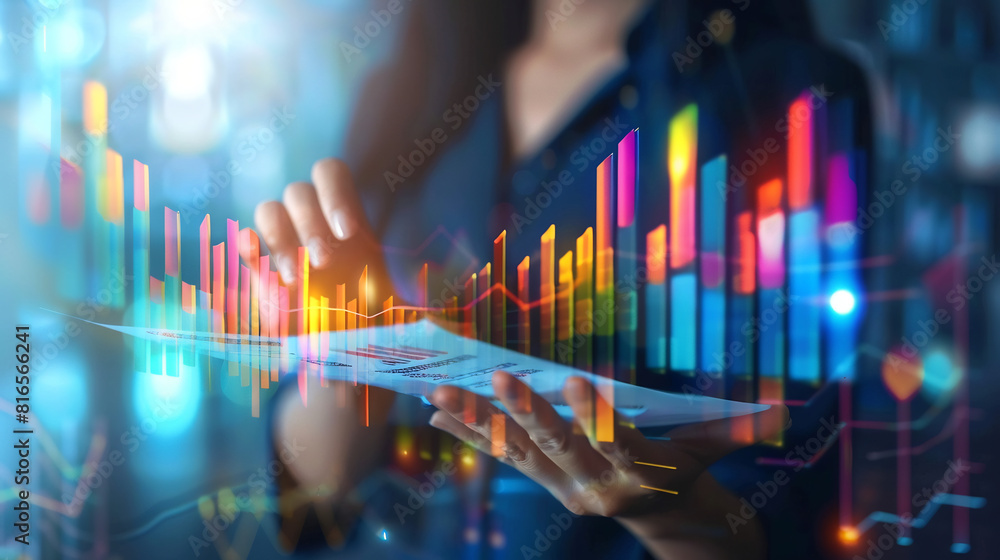 Businesswoman Presenting Financial Report Businesswoman Presenting Financial Report