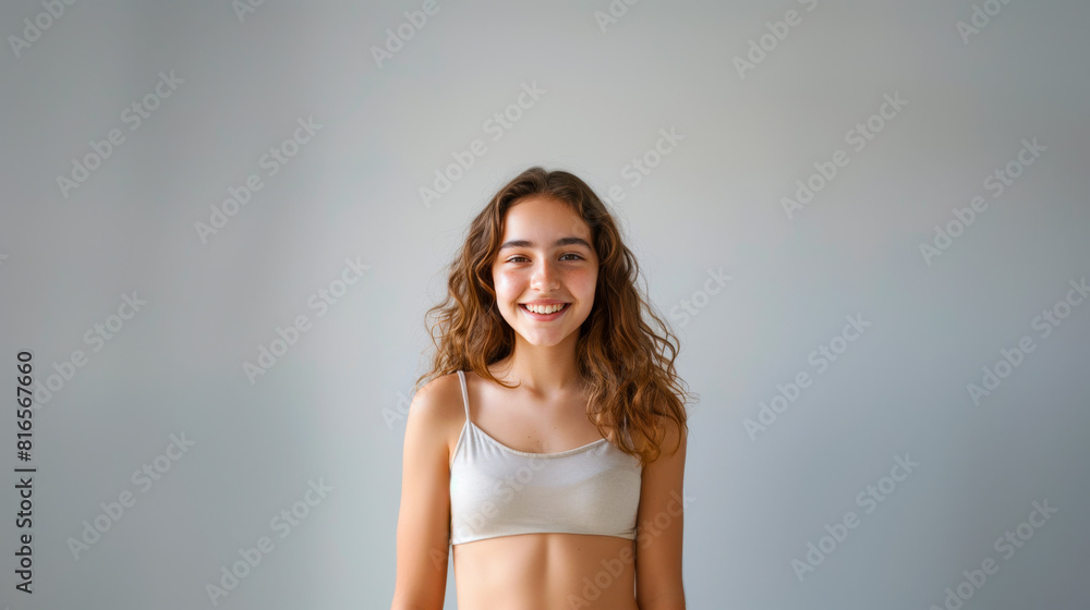 Headshot of Teen Girl in Light Grey Swimwear
Headshot of Teen Girl in Light Grey Swimwear