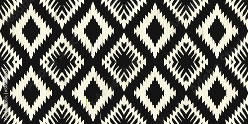 vector modern black brow navajo ikat dot geometric grunge seamless patterns close up Detail weaving thread set