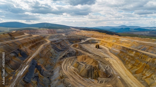 Obraz na płótnie Preparing the land for next open pit lignite mining