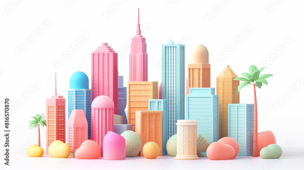 City square and skyline with modern buildings scenery. Futuristic isometric 3d cityscape. Futuristic city. 3D City on White Background. A beautiful utopian city floating in the sky. city view. City square and skyline with modern buildings scenery. Futuristic isometric 3d cityscape. Futuristic city. 3D City on White Background. A beautiful utopian city floating in the sky. city view.