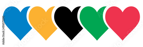 olympics heart design element. vector