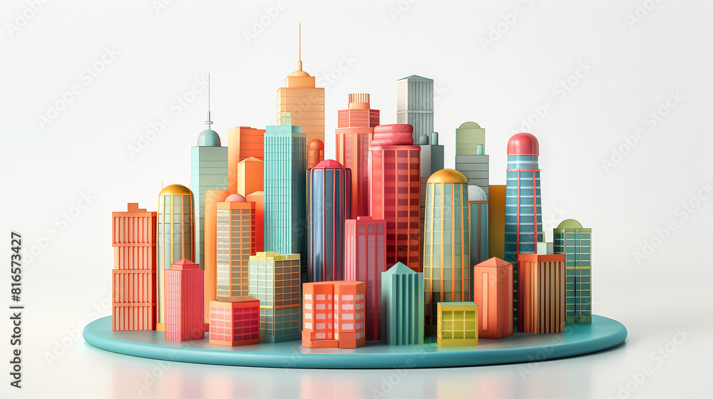 City square and skyline with modern buildings scenery. Futuristic isometric 3d cityscape. Futuristic city. 3D City on White Background. A beautiful utopian city floating in the sky. city view. City square and skyline with modern buildings scenery. Futuristic isometric 3d cityscape. Futuristic city. 3D City on White Background. A beautiful utopian city floating in the sky. city view.