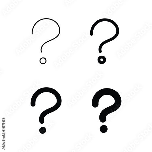Question mark icon set vector illustration.