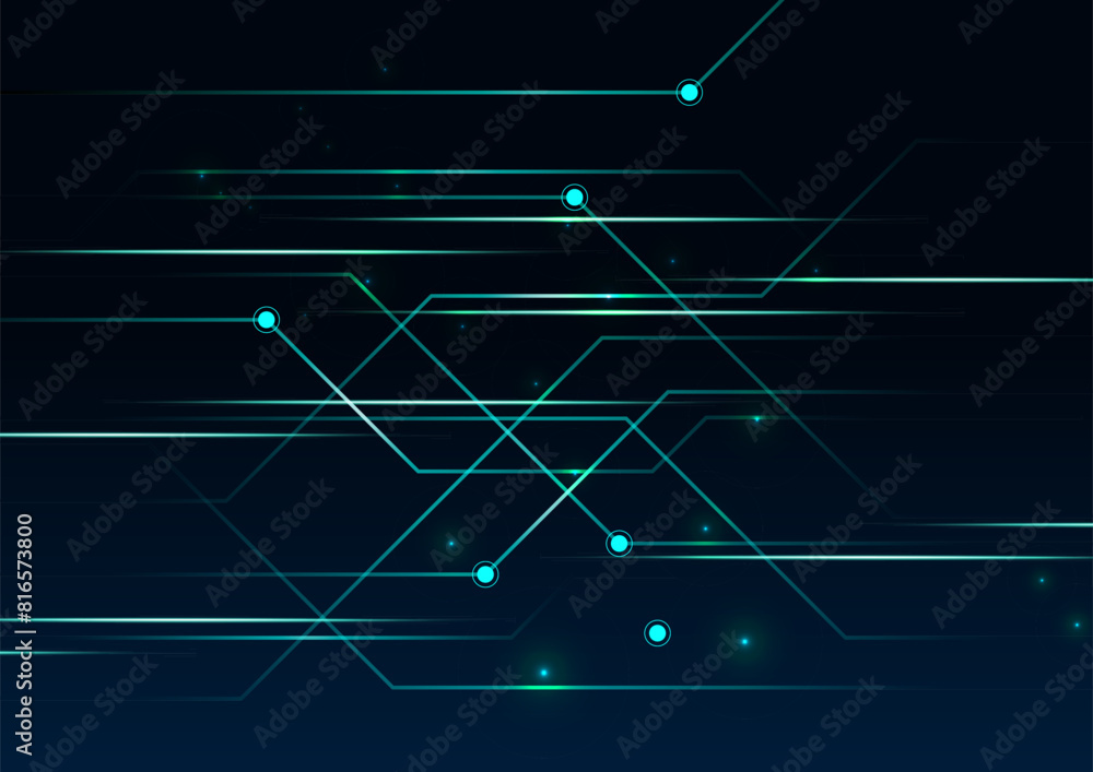 Obraz premium ダークな青のサイバーイメージ背景