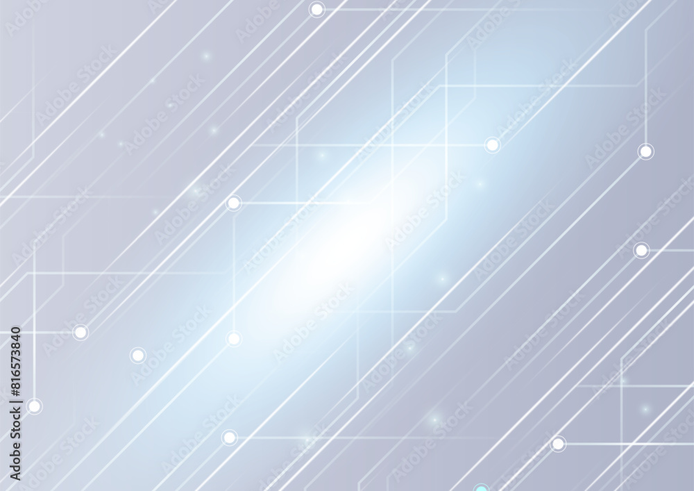 Obraz premium 輝くシルバーのサイバーイメージ背景