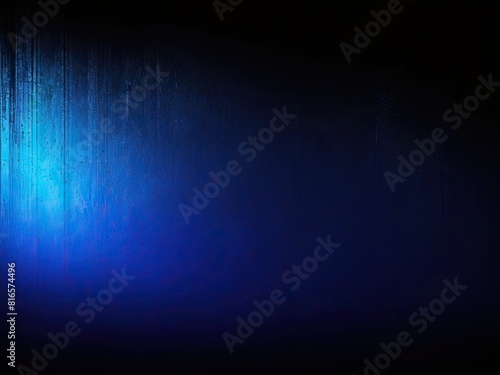 abstract backdrop shine, color gradient, black and blue Grainy noise, intense light and glow, and template empty space background