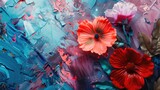 Close up view of Flowers with Abstract Background