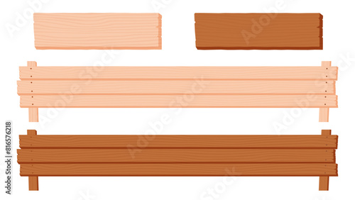 木目のテロップベースセット　ベクター素材　透過素材