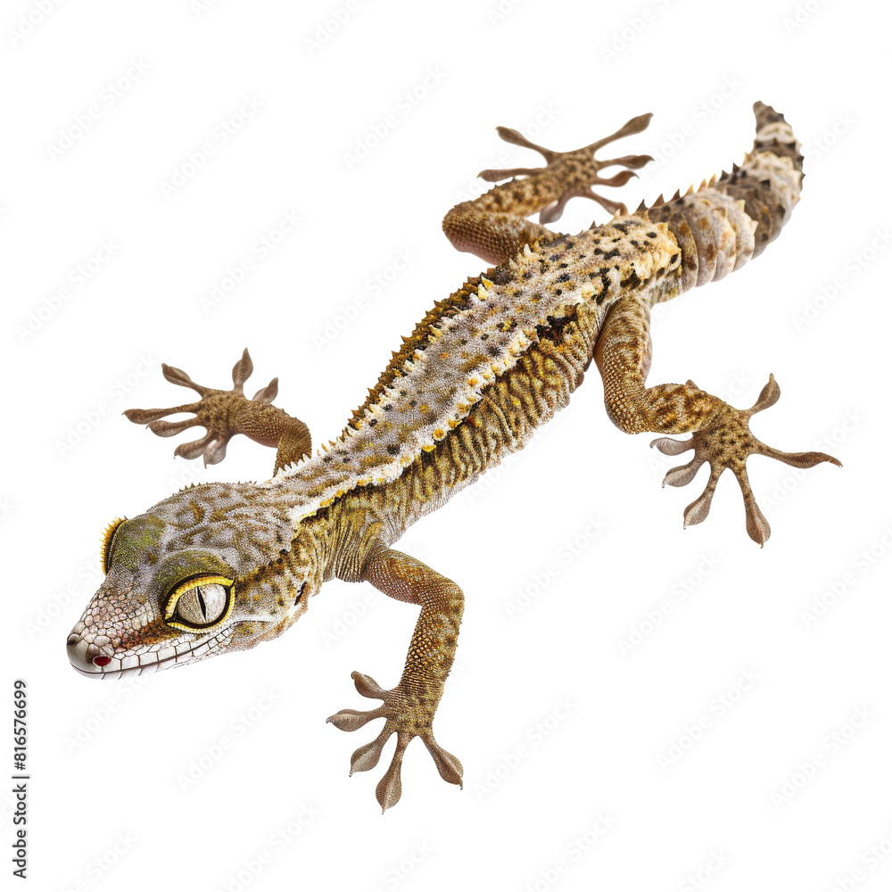 Naklejka premium Moorish Wall Gecko on Textured Surface.