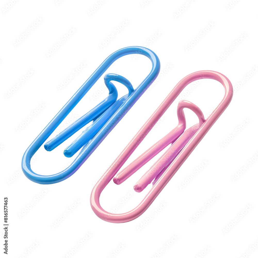Single Silver Paper Clip on a Clean Background. Single Silver Paper Clip on a Clean Background.