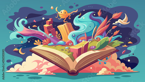 Enchanted Storybook Adventure in a Whimsical Fantasy Illustration. Book Lovers Day