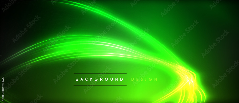 Neon glowing circle rays, light round lines in the dark, planet style neon wave lines. Energetic electric concept design for wallpaper, banner, background Neon glowing circle rays, light round lines in the dark, planet style neon wave lines. Energetic electric concept design for wallpaper, banner, background