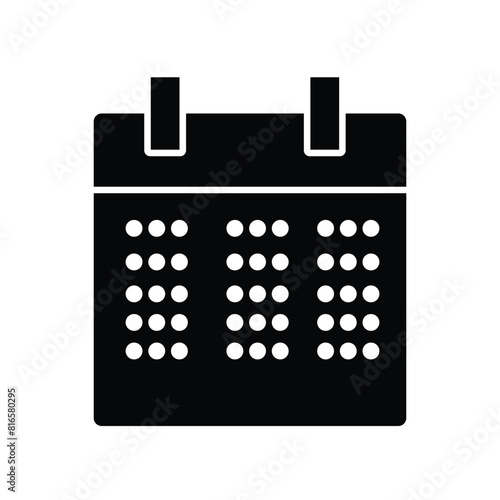 Calendar icon vector illustration. Calendar symbol with white background.