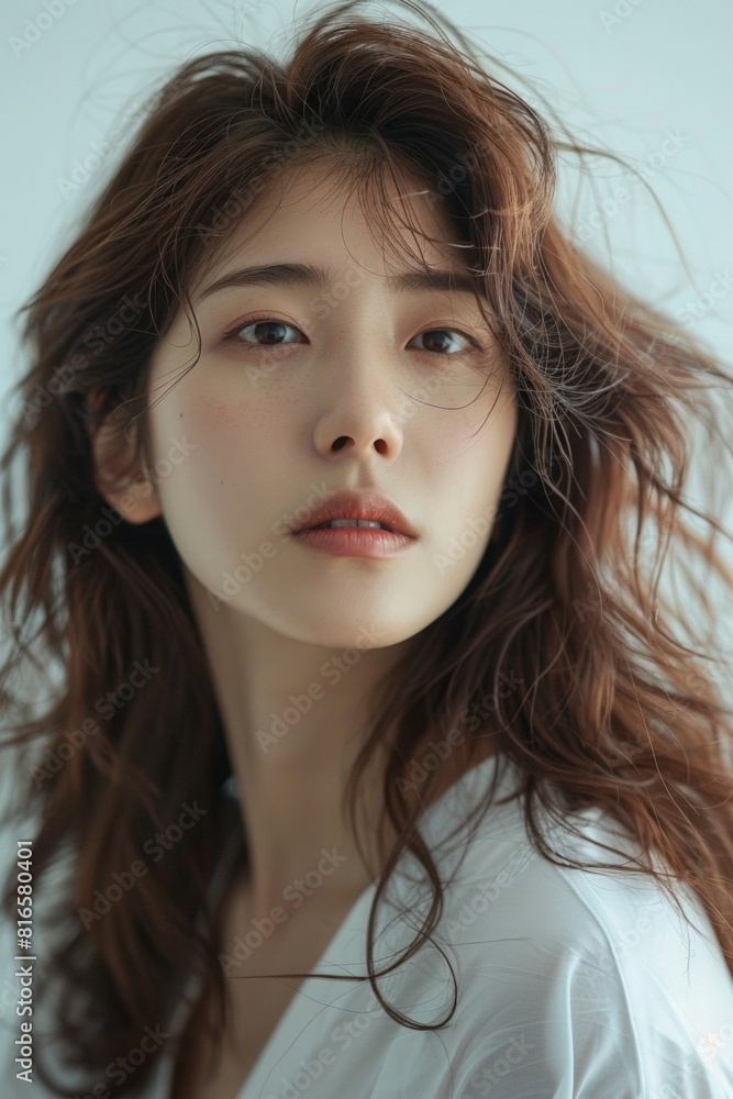 Sweet-Faced Korean Girl with Permed Waves
Sweet-Faced Korean Girl with Permed Waves
