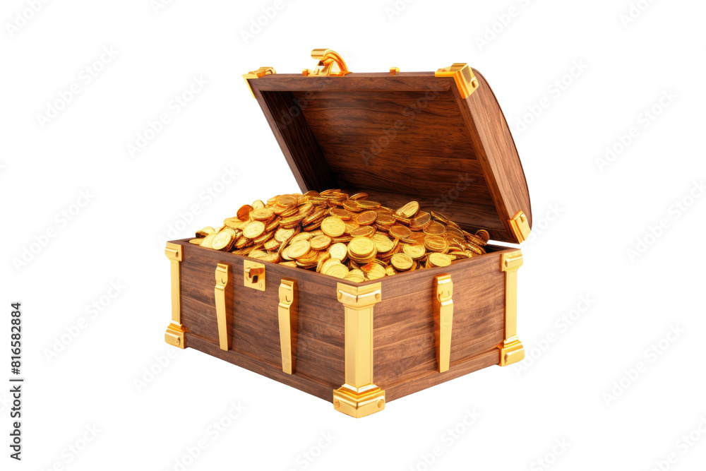 The Treasure Trove of Golden Dreams on White or PNG Transparent Background. The Treasure Trove of Golden Dreams on White or PNG Transparent Background.