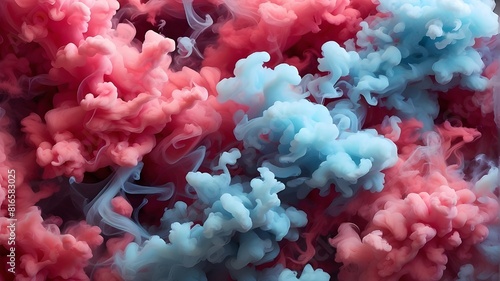 Wallpaper with gas and smoke with multi colors