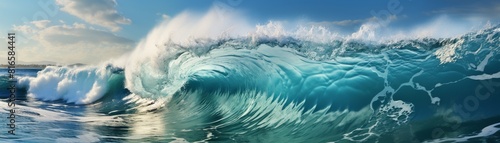 a large wave about to break on the shore photo