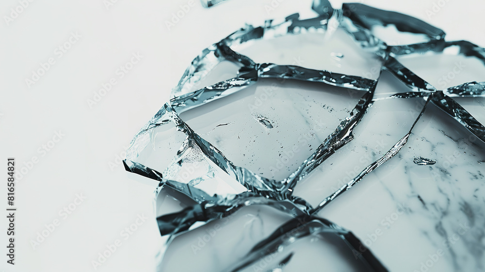 Symbolic Representation of Fragility with Broken Object on Clean Background Symbolic Representation of Fragility with Broken Object on Clean Background