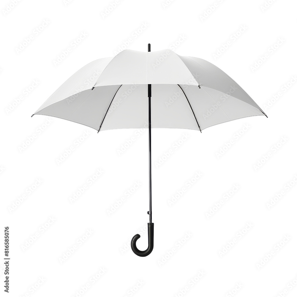 Vibrant Red Umbrella Against Isolated Background. Vibrant Red Umbrella Against Isolated Background.