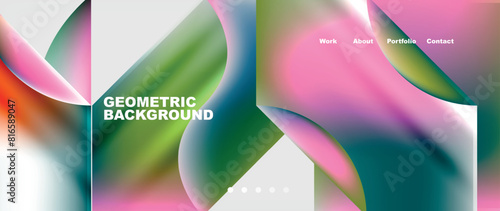 Minimal geometric web site page template design. Vector Illustration For Wallpaper, Banner, Background, Card, Book Illustration, landing page