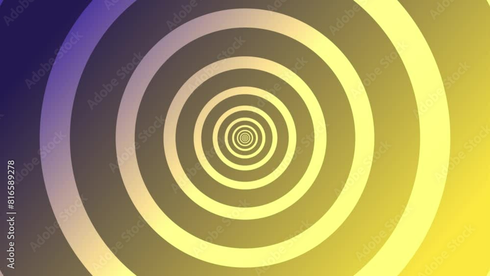 loop purple yellow mustard gradient background motion animation. tunnel of circles loop purple yellow mustard gradient background motion animation. tunnel of circles