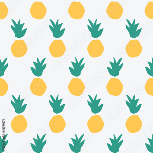 seamless pattern, pineapple art surface design for fabric scarf and decor
