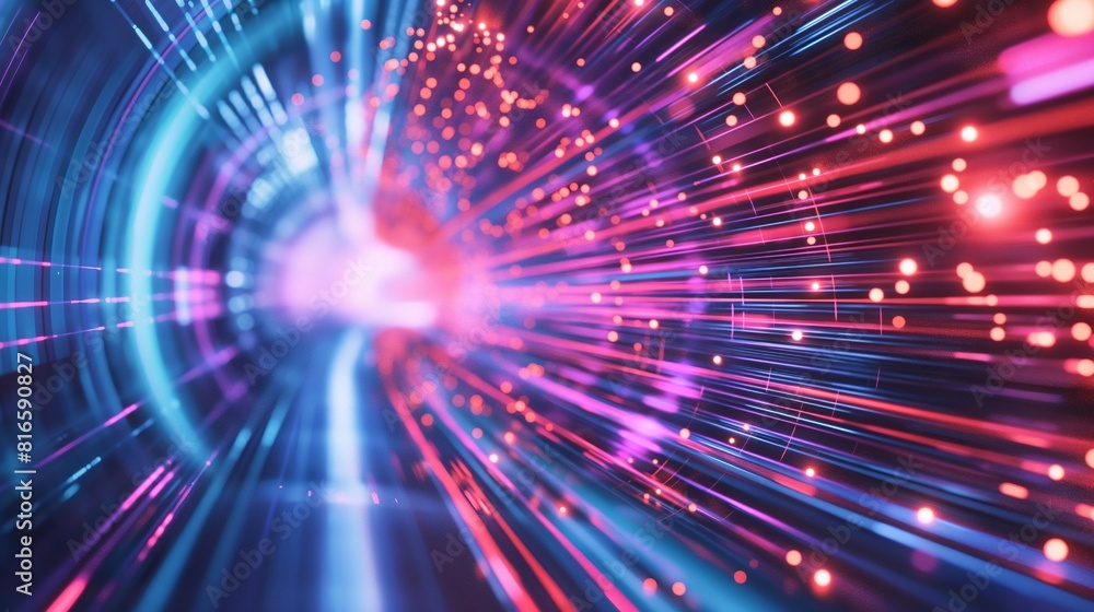 Abstract technology background of high-speed global data transfer, ultra-fast broadband and connection, digital cyber-tech motion Abstract technology background of high-speed global data transfer, ultra-fast broadband and connection, digital cyber-tech motion