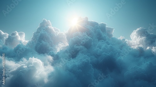 3D rendering of soft clouds and fog in a png file