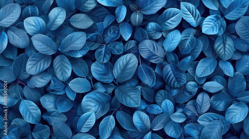 Background or wallpaper with blue leaf pattern Background or wallpaper with blue leaf pattern