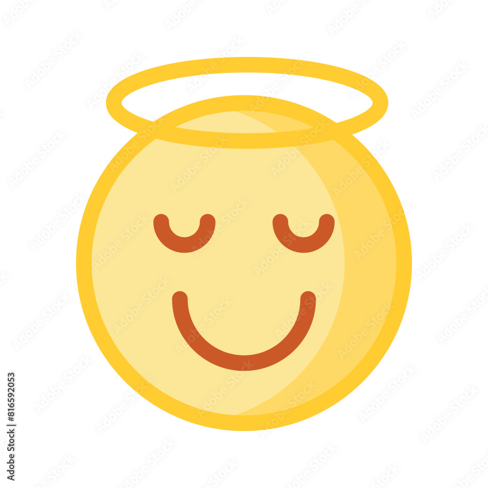 Perfectly designed icon of angel emoji, ready to use vector Perfectly designed icon of angel emoji, ready to use vector