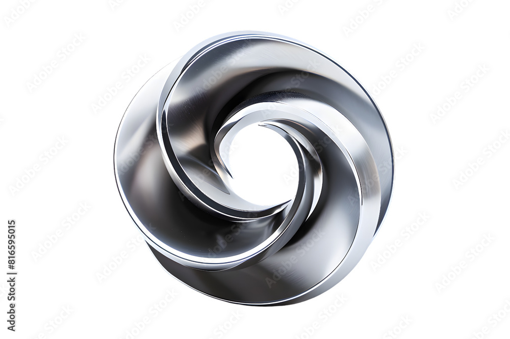 Titanium metal circle wave shape isolated on transparent background Titanium metal circle wave shape isolated on transparent background
