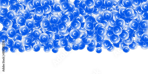 Vitamin C round capsules scattered randomly.