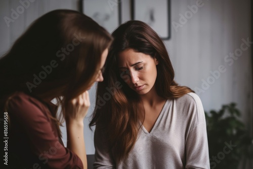 therapist consoling depressed female