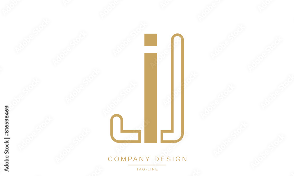 JI, IJ Abstract Letters Logo Monogram Design Font Icon Vector Initials JI, IJ Abstract Letters Logo Monogram Design Font Icon Vector Initials