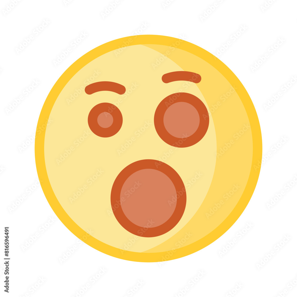 Fototapeta premium Oh My God expression emoji vector design, editable vector