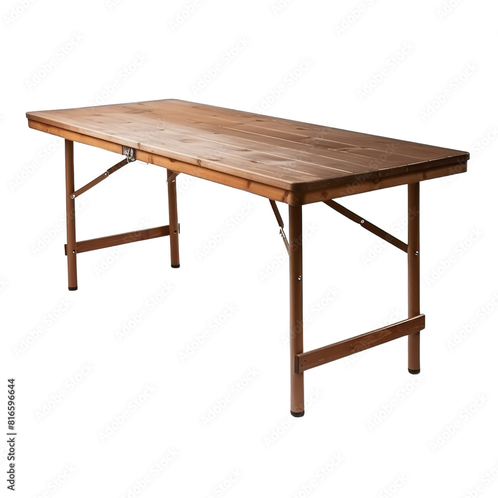Foldable Wooden Table for Versatile Home Decor - Isolated without Background Foldable Wooden Table for Versatile Home Decor - Isolated without Background